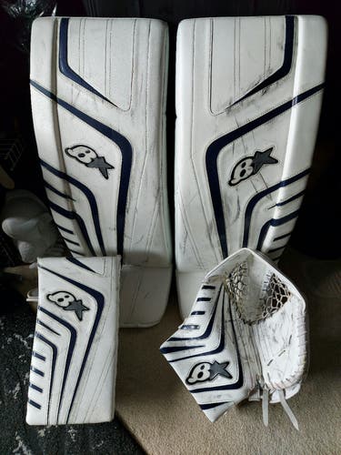 Brian's Optik 9.0 Regular Navy Blue Goalie Full Set