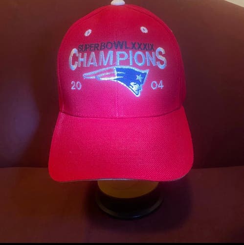 Red SuperBowl Patriots Adjustable Strapback cap