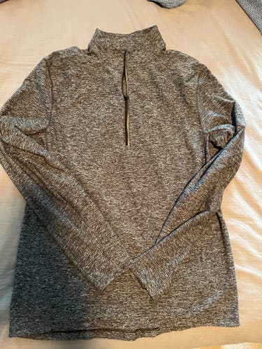 Gray New Small Men's Lululemon Long Sleeve 1/4 Zip Shirt