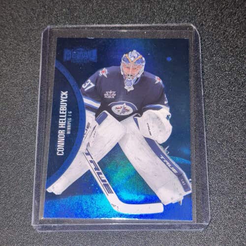 Connor Hellebuyck Winnipeg Jets 2021-22 NHL Skybox Metal Universe Blue Base #85