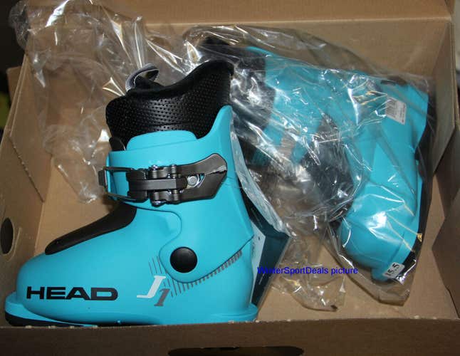 NEW 2025 HEAD J1 kids ski boots size mondo 15.5 / US 8 HEAD J1 boots blue