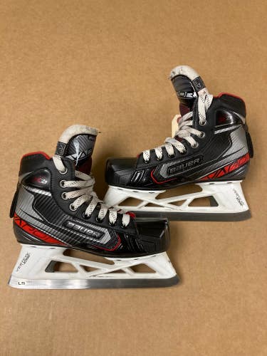 Used Intermediate Bauer Vapor X2.7 Hockey Goalie Skates Size 4