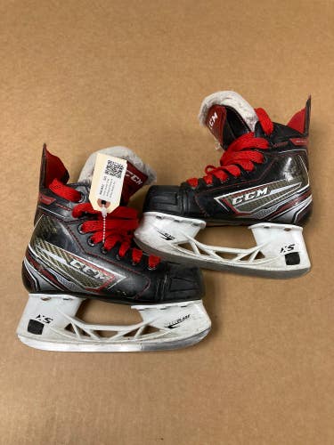 Used Junior CCM JetSpeed Shock Hockey Skates Size 1