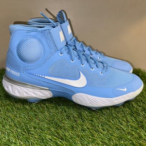 Nike Alpha Huarache Elite 3 Mid Metal Baseball Cleats UNC Men's Sz 14 CZ6542-401
