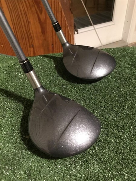 TaylorMade 200 Steel Woods Set (3W & 5W) Stiff S-90 Lite Graphite Shafts