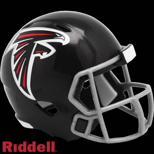 Atlanta Falcons Pocket Pro Riddell NFL Helmet Speed  - 2020 Style Grey Mask