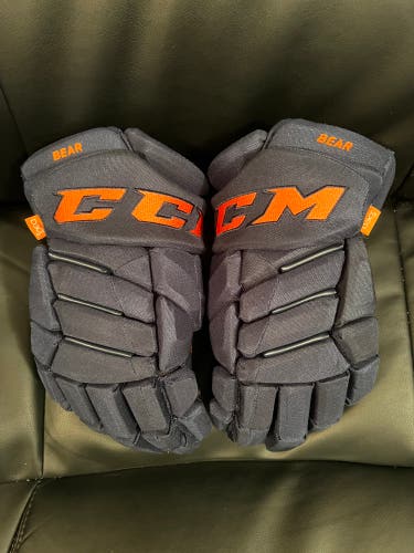 CCM HGPJSXP Ethan Bear Edmonton Oilers Pro Stock Hockey Gloves Size 14