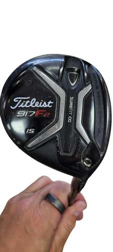 Used Titleist 917 F2 15 Deg 3 Wood Stiff Flex Graphite Shaft Fairway Woods