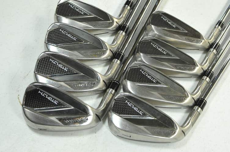 LEFT HANDED TaylorMade Stealth 4-PW,AW Iron Set Stiff KBS Steel +1"  # 179970