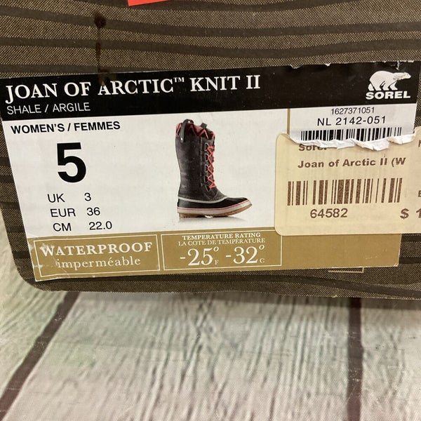 Sorel NL2142-051 Joan of Arctic Knit Women's Boots Shale Argile US 5 UK 3 EUR 36