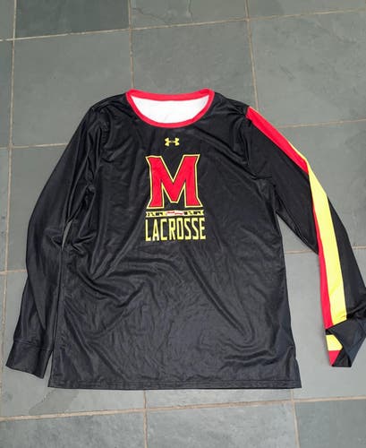 New Under Armour MARYLAND TERPS #5 Lacrosse Womens MEDIUM Shooter Jersey