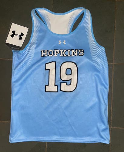 New Under Armour JOHNS HOPKINS BLUE JAYS 19 Lacrosse Womens SM Reversible Jersey