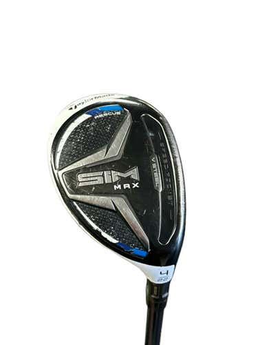 Used Taylormade Sim Max 4 Hybrid Senior Flex Graphite Shaft Hybrid Clubs