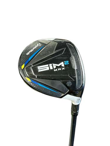 Used Taylormade Sim 2 Max 3 Wood Stiff Flex Graphite Shaft Fairway Woods