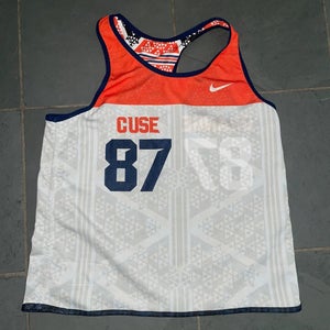New NIKE SYRACUSE ORANGE #87 Lacrosse Womens MEDIUM Reversible Jersey