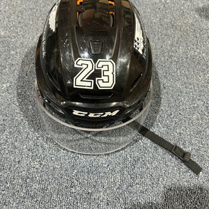 Used Charlotte Checkers #23 Small CCM Pro Stock Tacks 710 Helmet
