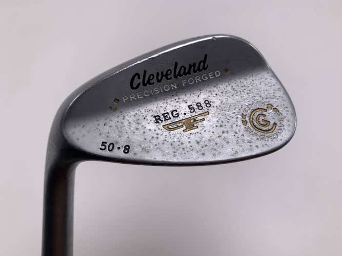 Cleveland 588 Chrome 2012 Gap Wedge GW 50* 8 Bounce Wedge Steel Mens LH