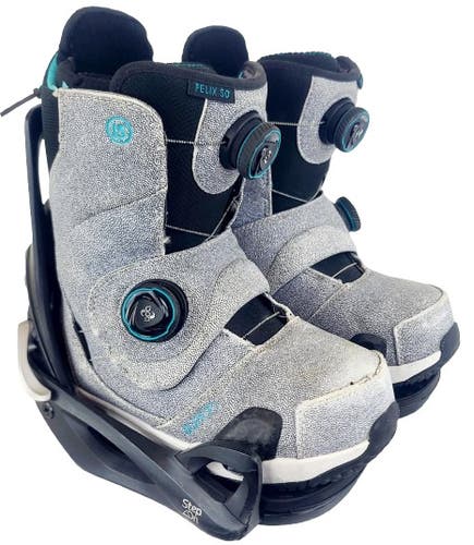 Used $650 Women's Burton Felix Boa Step On Snowboard Boots & Bindings Sizes 7-9