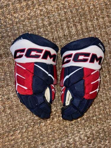 Washington Capitals Game Used Worn CCM Jetspeed Hockey Gloves 14” FT1 NHL