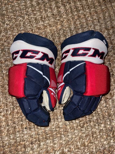 Washington Capitals Matt Irwin Game Used Worn CCM Jetspeed Hockey Gloves 14” FT1 NHL