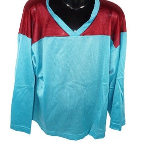 Youth Small Medium - Xtreme Basics Yth S/M Turquoise Maroon Hockey Jersey