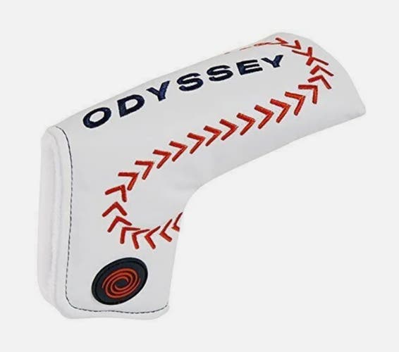 NEW Odyssey Limited Edition Baseball White/Red/Black Blade Putter Headcover