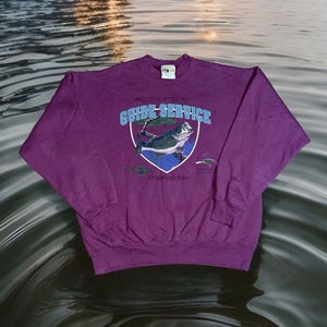 Vintage Field And Stream Sweatshirt Guide Service Mens XL Rare Bass Fishing