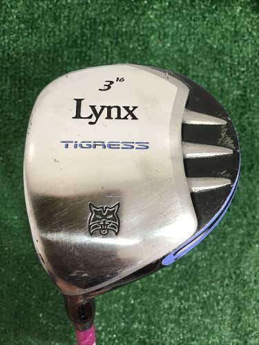 Lynx Tigress Left Handed LH 3 Wood 16* Ladies Graphite Shaft