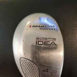 Adams Idea I-wood Hybrid 4 iron 21* Tight Lies Graphite Shaft Regular Flex