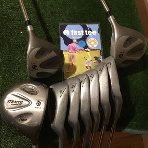 Knight Stratos Oversize Full Set Woods Irons 3-PW, (No 4 &9) Stiff Steel Shafts