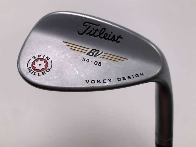 Titleist Vokey Spin Milled Chrome 2009 Sand Wedge SW 54* 8 Bounce Wedge Steel RH