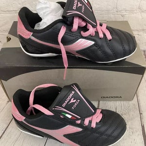 Diadora 716980 8375 Forza MD JR Kid's Soccer Cleats Black Pink US Size 12.5