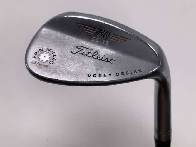 Titleist Vokey Spin Milled SM4 Chrome Sand Wedge SW 56* 11 Bounce Wedge Steel RH