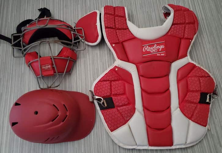 RAWLINGS Mach College NCAA Team-Issue CATCHERS GEAR Set Senior HS Pro Series