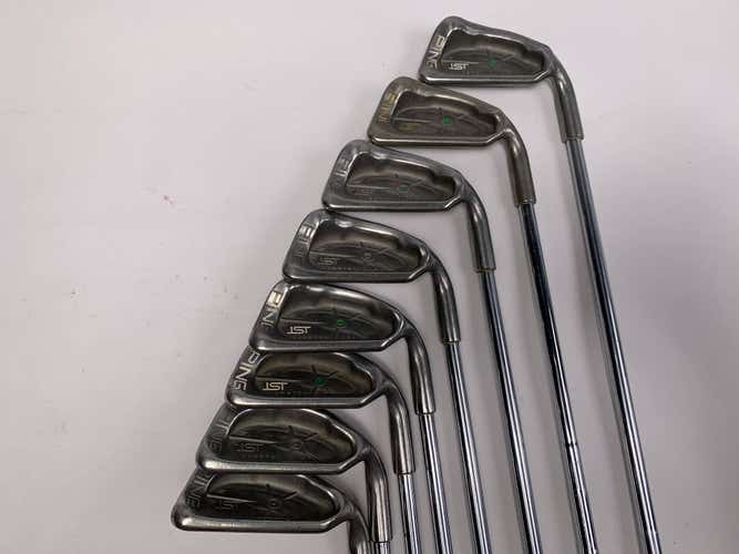 Ping ISI Iron Set 4-PW+SW+LW (No 6) Green Dot 2* Up Cushin JZ Stiff Steel RH