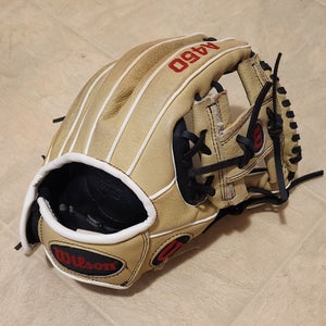 Once used Infield Right Hand Throw Wilson A450 Baseball Glove 11.5"