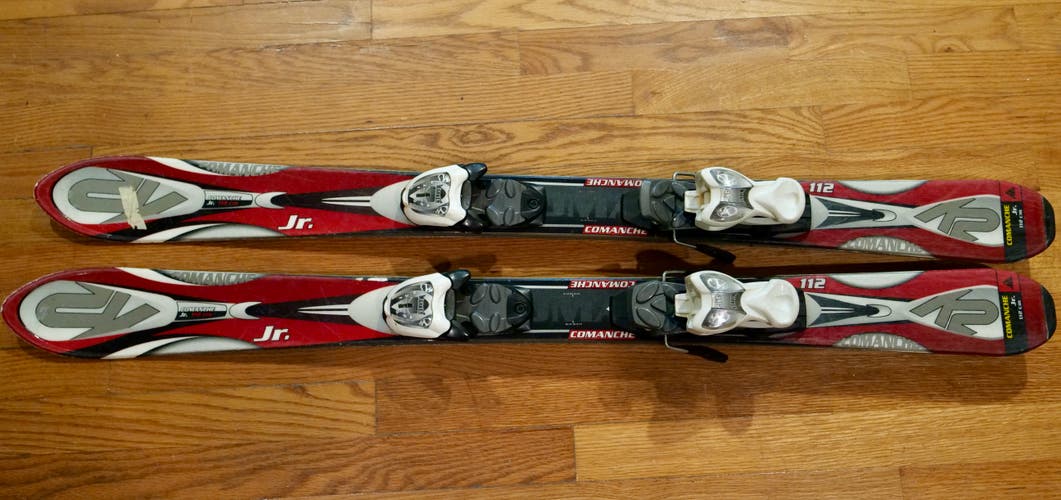 Used Kid's K2 112 cm All Mountain Comanche Jr Skis With Bindings