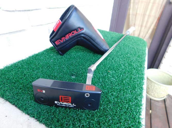 EVNROLL EV2 Black Short Plumber Putter - 34"