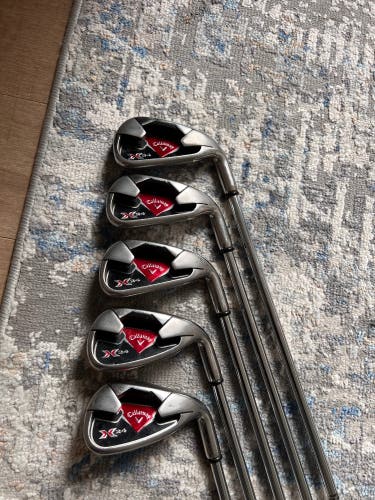 Used Men's Callaway Right Handed Regular Flex Steel Shaft X-24 Iron Set