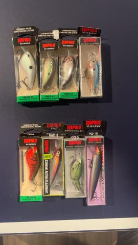 8 brand new Rapala lures