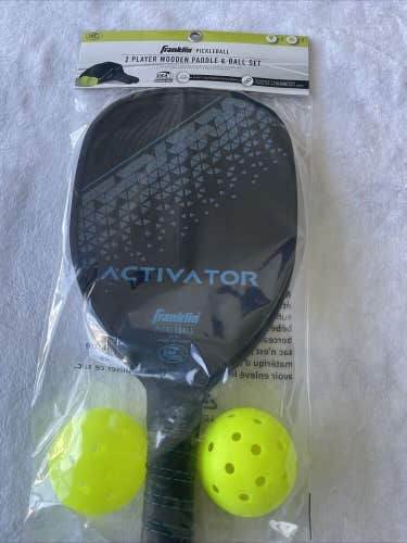 Brand New Franklin Pickleball 2 Player Wooden Paddle & Ball Set