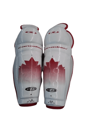 Used Canadian 14" Hockey Shin Guards