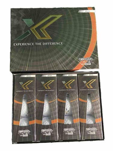 Srixon XXIO One Dozen SeRM Spin Skin Golf Balls In 4 x 3-Ball Sleeves New In Box