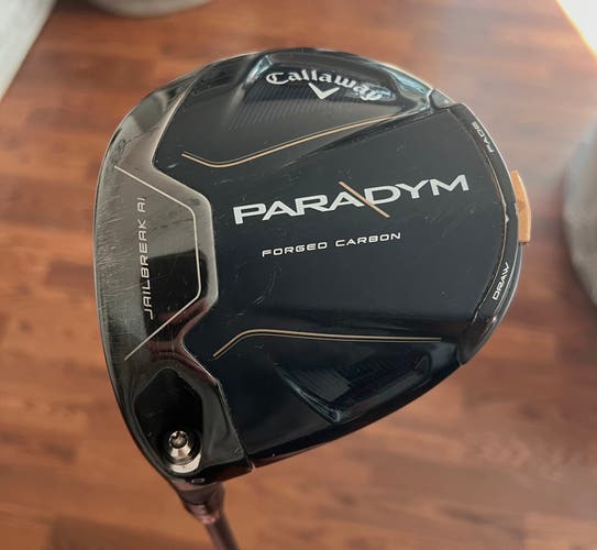 Used Men's Callaway Left Hand Regular Flex 9 Loft Paradym Driver