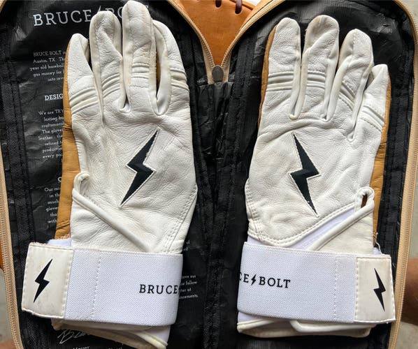 BRUCE BOLT Premium Pro Long Cuff Batting Gloves- Large