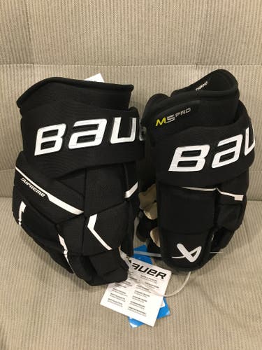 New! Bauer Supreme M5 Pro Hockey Gloves Black Senior Size 14"