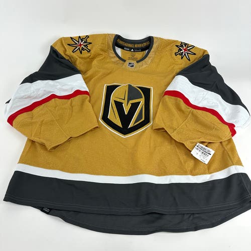 Brand New GOLD Primegreen Vegas Golden Knights MIC Made in Canada Blank Game Jersey - Size 60G