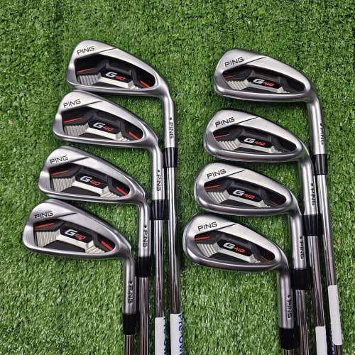 PING G410 IRON SET 4-PW, UW 8 Clubs Black Dot AWT 2.0 Regular Flex Steel RH