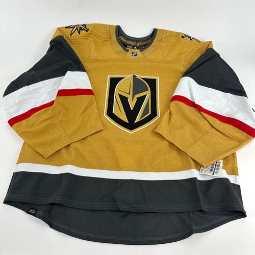 Brand New GOLD Primegreen Vegas Golden Knights MIC Made in Canada Blank Game Jersey - Size 58G