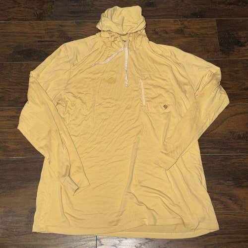 Duck Camp Bamboo Long Sleeve Lightweight Outdoor Hoodie Sweatshirt Yellow Sz XL